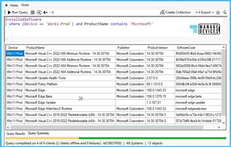 Get Installed Applications List Using SCCM CMPivot Query HTMD Blog