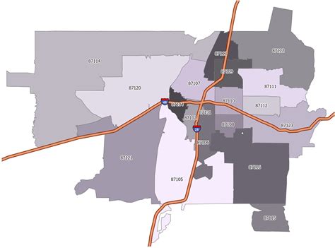 Albuquerque Zip Code Map - GIS Geography