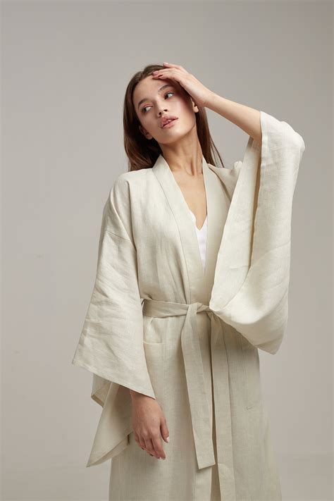 Oversized Kimono Japan Kimono Tunic Womens Linen Robe Women Etsy