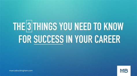 3 Things You Need To Know For Success In Your Career Youtube