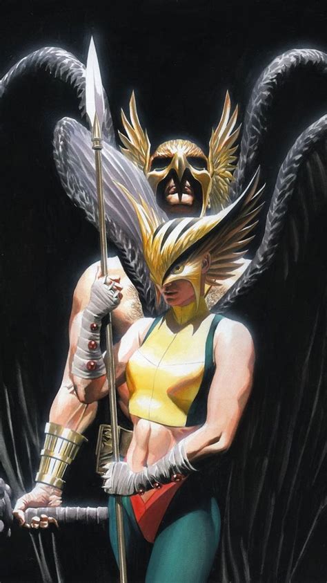 Hawkman And Hawkgirl By Alex Ross Hawkgirl Hawkman Superhero