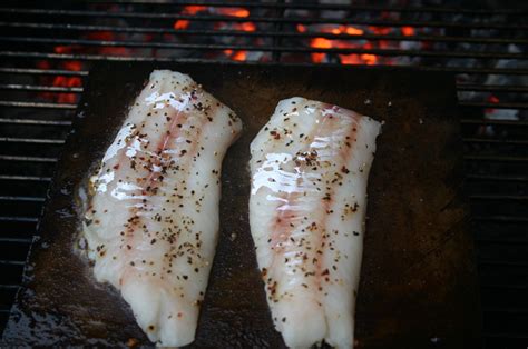Gettin Fishy On The Grill Salt Block Cod With Lemon Butter And