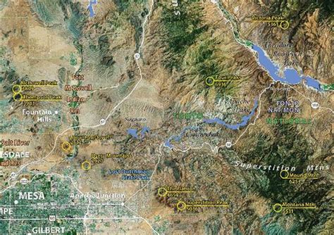 Phoenix South Central Arizona Satellite Image 3d Raised Relief Map