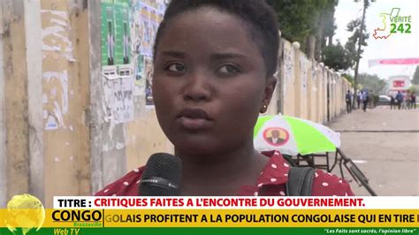 VÉritÉ 242 Congo Brazzaville Critiques Faites A Lencontre Du