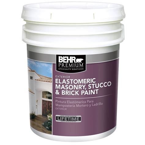 Behr Premium 5 Gal Elastomeric Masonry Stucco And Brick Paint 06805