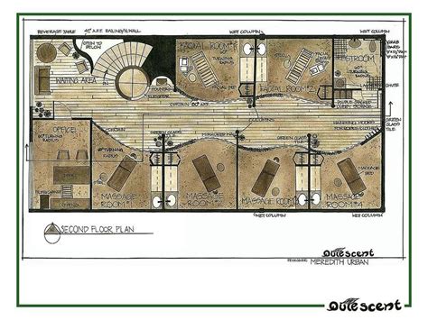 In short, with this software, you can easily create a it is an online floor plan creator that most of the real estate agents use to create to give a quick overview of a property to their clients. Day Spa Floor Plan Layout Day spa: second floor plan ...
