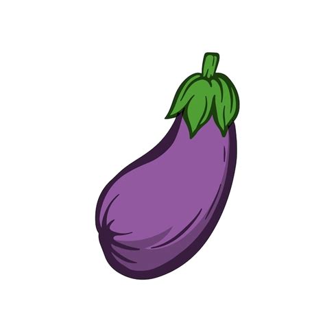 Premium Vector Hand Drawn Purple Vegetable Eggplant Clipart