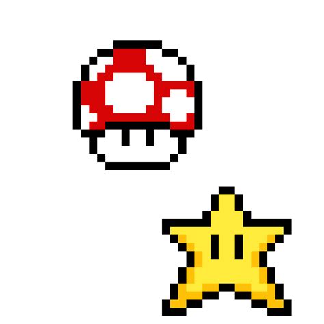Maybe you would like to learn more about one of these? Pixilart - Mario Star and mushroom Pixel art by ...
