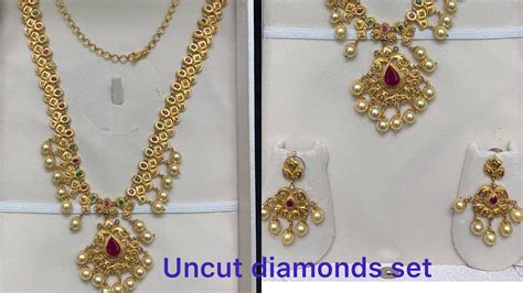 Uncuts Diamond Set Latest Gold Jewellery Collections My Gold Jewellery Part3 Trendy Jewellery