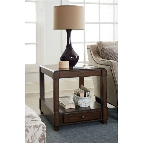 Hammary Halsey Occa Endt 293 54 Rectangular End Table With Soft Close
