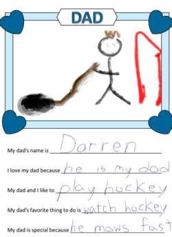 Kids will have fun coloring and filling this out, while you might get a kick out of what they write. Father's Day Fill in the Blanks Worksheet