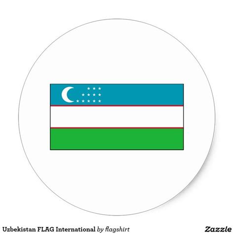 Uzbekistan FLAG International Classic Round Sticker | Zazzle