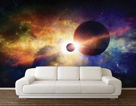 Galaxy Wallpaper Space Wall Mural Vinyl Peel And Stick Self Etsy