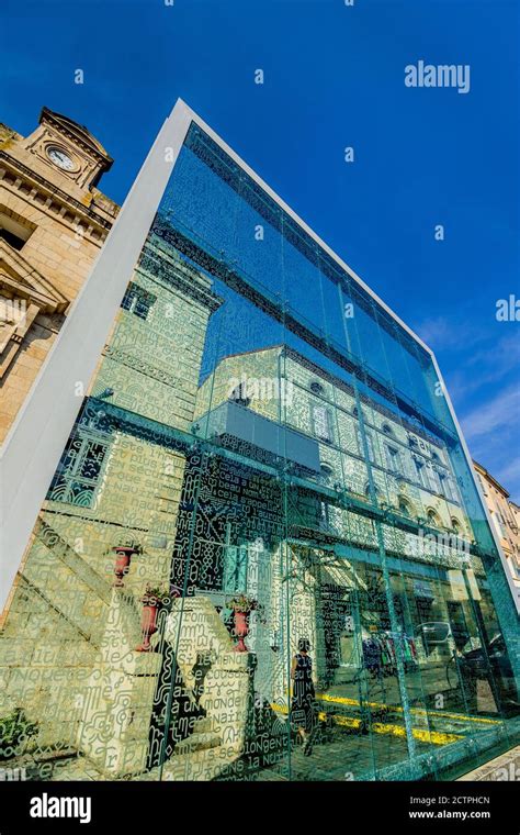 Giant Etched Glass Screen Celebrating The Birthplace Of French Writer