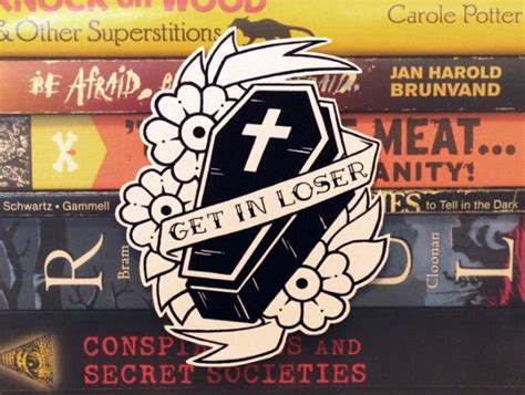 Get In Loser Coffin Dark Humor Vinyl Sticker Etsy Ireland