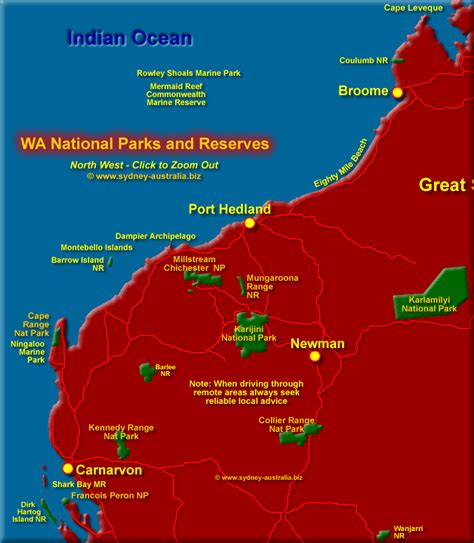 Map Of National Parks In Nw Western Australia