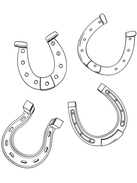 Horseshoes Coloring Page | 1001coloring.com