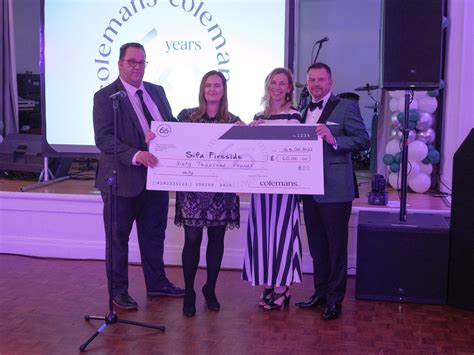 Colemans marks 60 years with £60k donation for SIFA Fireside - Business