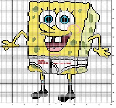 Spongebob Pixel Art Grid Louisvuittonvanscollab