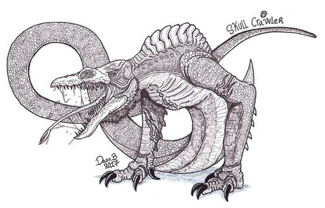 Skull Crawler By Xenoteeth3 Kaiju Art Creature Drawings Creature Art