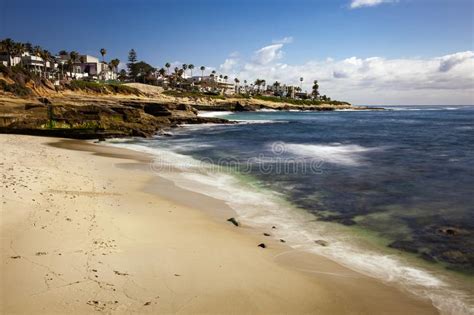 la jolla cove beach landscape and cliffs in california stock image image of sand travel