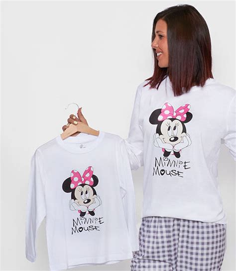 Camiseta Disney Minnie Mouse Cute Camiseta Igual Para Madre E Hija