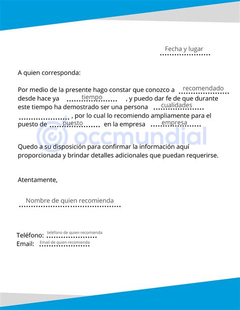 Carta De Recomendacion Cartas De Recomendacion Ejemplo De Carta 8640