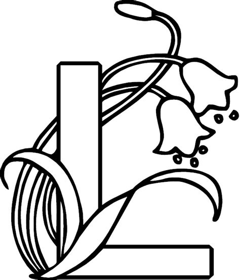 Letter L Alphabet Coloring Page