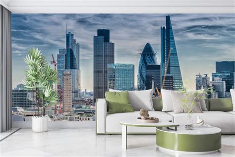 London Cityscape Wall Mural City Skyline Wallpaper Office Bedroom Photo