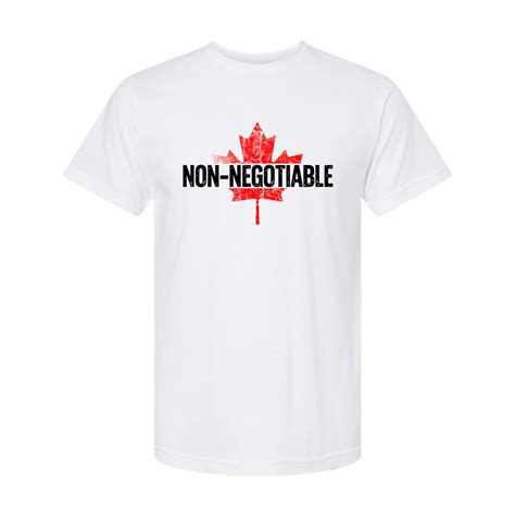 Non Negotiable Canada Tee White Non Negotiable Brand