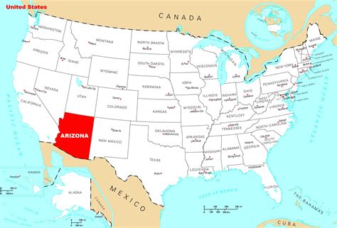 Where Is Arizona Located •