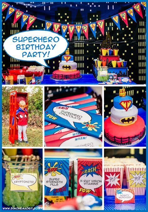 Fun game ideas for the birthday celebrations of a 4 year old boy. Trace's 4 Year Old Superhero Birthday Party | SIMONEmadeit