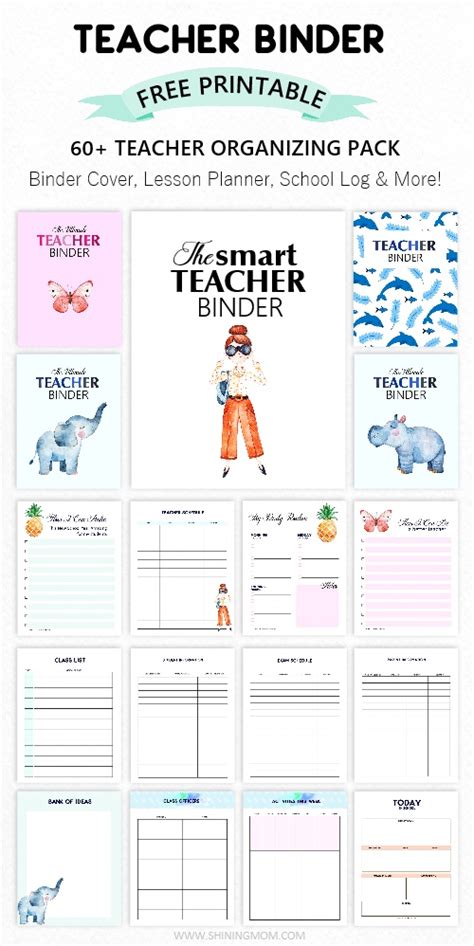 The hot mess of a before amounted to random piles of papers. FREE Printable Teacher Binder: 60+ Outstanding Organizers!