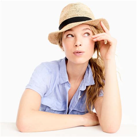 Lyst Jcrew Packable Straw Hat In Natural