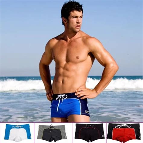 E0359 Men S Swimming Trunks Beach Swim Cool Slim Sexy Swimwear Boxer Shorts Multicolor New In