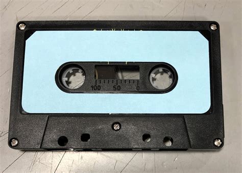 C-35 Black Music Grade Audio Cassette With Blue Labels - 52 pieces - Pre-Loaded Type I Cassettes ...