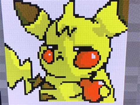 Pixelmon adds many aspects of the pokémon into minecraft, including the pokémon themselves, battling, trading, and breeding. Pixel art Pikachu : pokemon