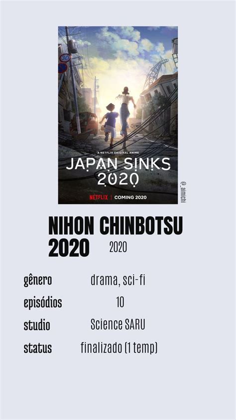 Poster Nihon Chinbotsu 2020 Netflix Original Anime Episódios