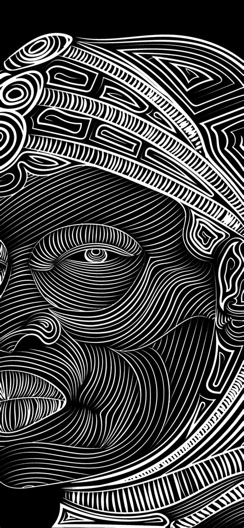 1080x2340 Line Vector Art Face Drawing 1080x2340 Resolution Wallpaper