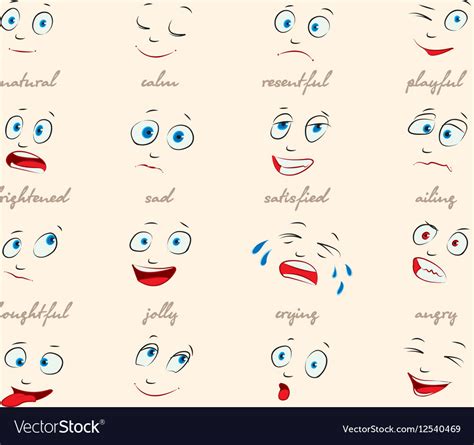 Emotion Set Cartoon Facial Expressions Royalty Free Vector My Xxx Hot