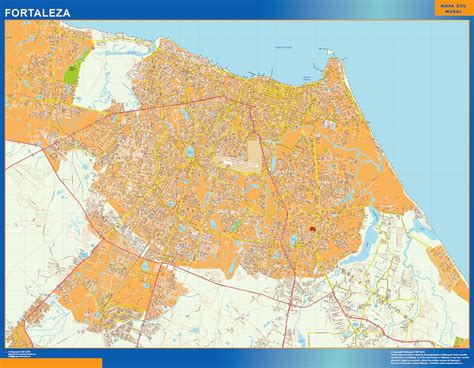 It belongs to the metropolitan mesoregion of fortaleza and microreg. Mapa Fortaleza Brasil plastificado | Mapas plastificados ...