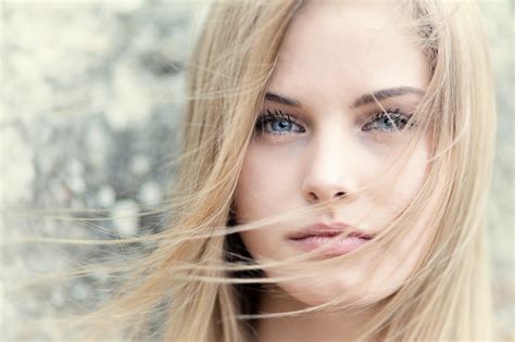 Free Download Model Blonde Close Up Face Girl Gray Model Woman X For Your Desktop