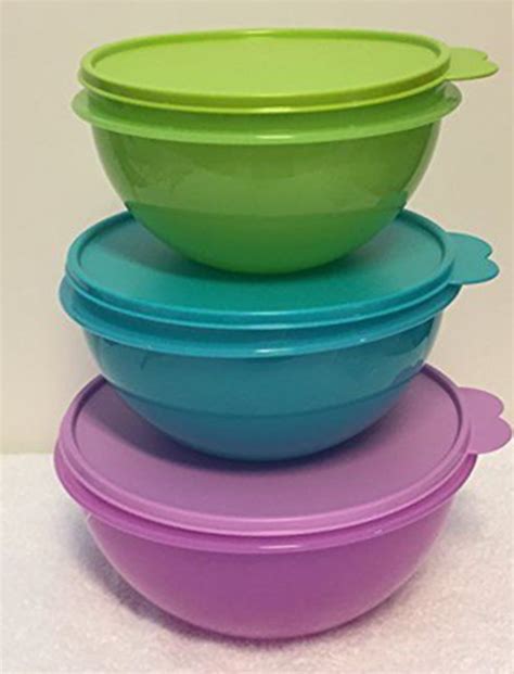 Tupperware 3 Wonderlier Nesting Mixing Bowls 6 C Salsa Verde 875 C Tr