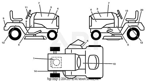 Ariens 936056 960460023 02 46 Hydro Tractor Parts Diagram For Decals