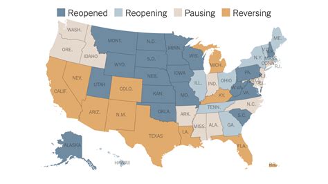 See How All 50 States Are Reopening And Closing Again The New York
