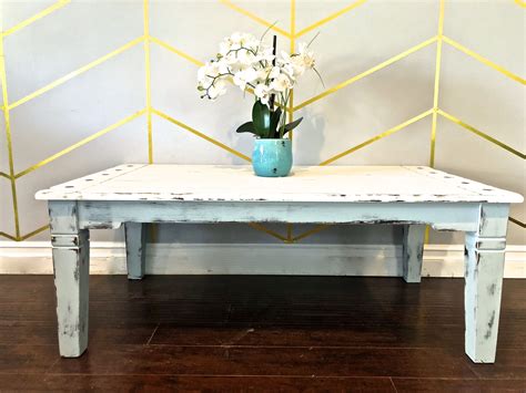 Huffpost may receive a share from purchases made via links on this page. White & Gray Blue Coffee Table - $200 - AVAILABLE | Selling furniture, Upcycled furniture ...