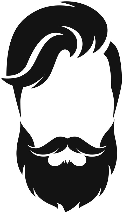 Each clip art listing requires its own license.here: Library of man hairstyle banner black and white stock png ...