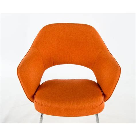 Saarinen By Knoll Executive Open Back Orange Arm Chair Chairish