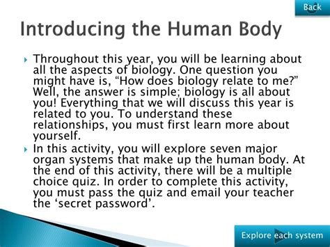 Ppt Introduction To The Human Body Powerpoint Presentation Free