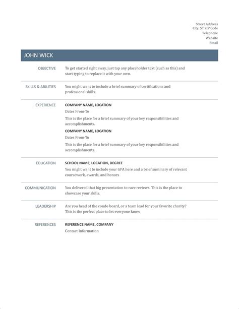 A professional resume is the first step toward a successful career in any dream position. Free Blank Resume Templates For Microsoft Word ...
